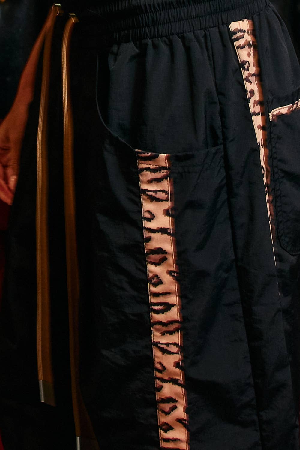 Cheetah Side-Striped Windbreaker Pants