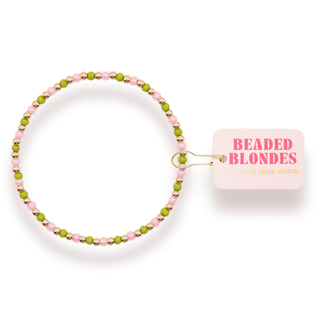 Lime Green and Light Pink Demi Bracelet