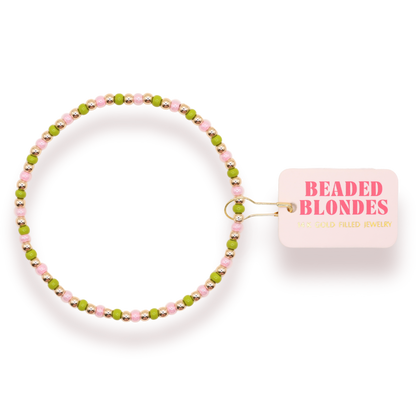 Lime Green and Light Pink Demi Bracelet