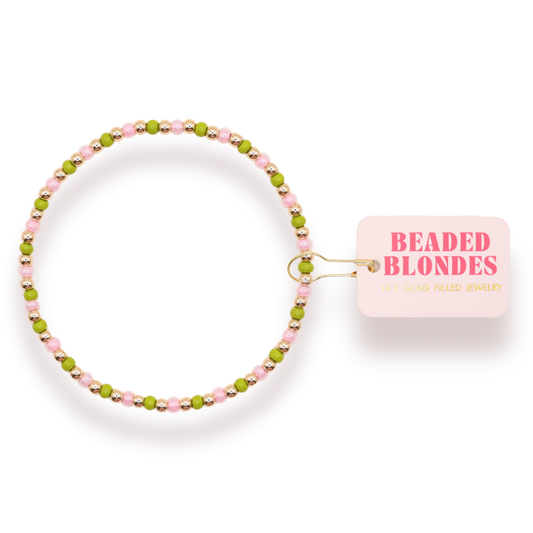 Lime Green and Light Pink Demi Bracelet