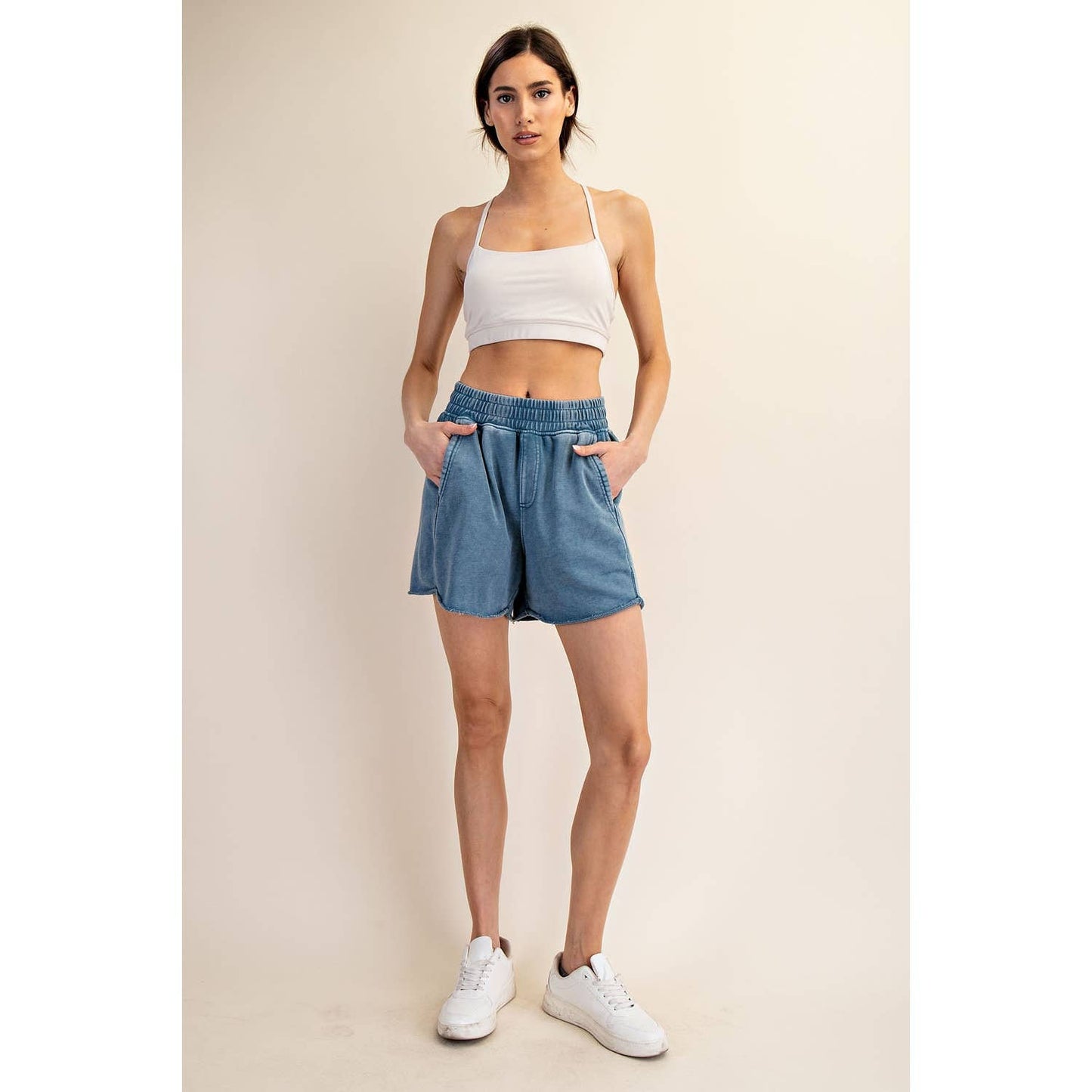 MINERAL WASHED TERRY SHORT