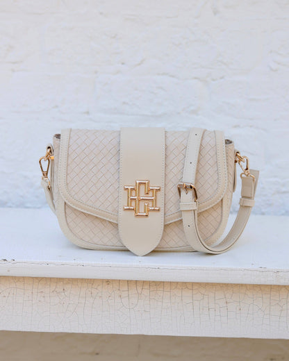 Griffin Crossbody Bag Woven Almond 🥚