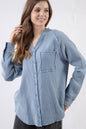 Diana Oversized Washed Woven Crinkled Gauze Shirt Top