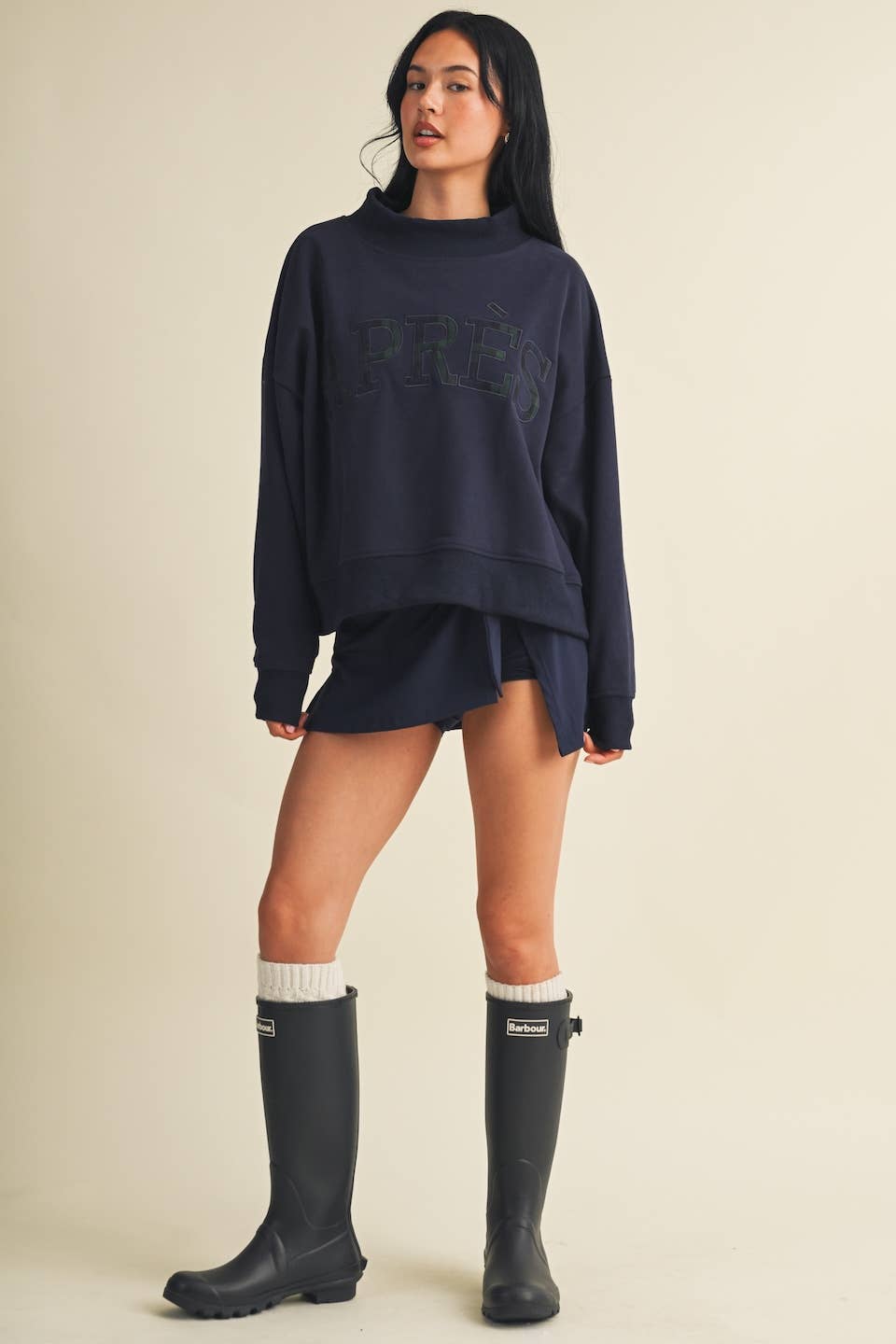 Après Oversized Mock Neck Sweatshirt