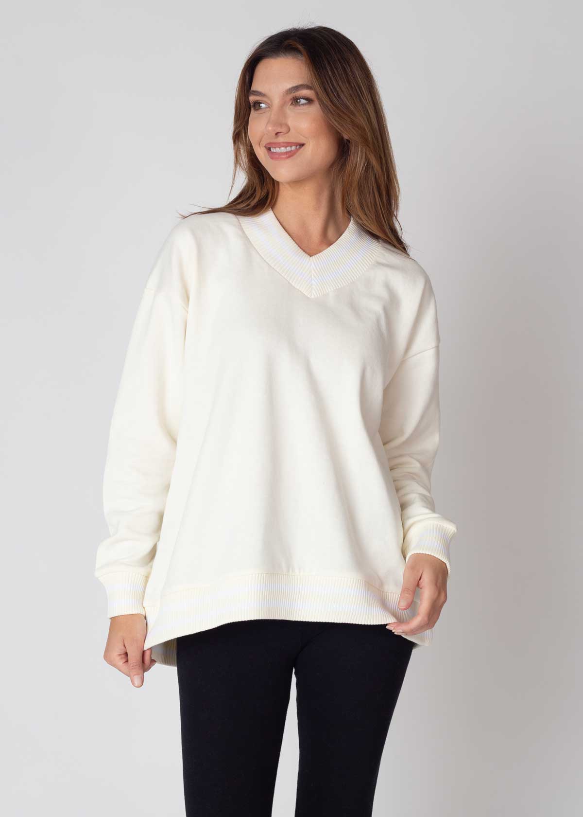 Letterman V-Neck Pullover