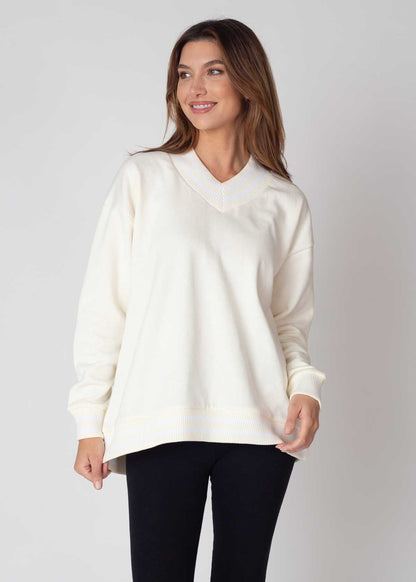 Letterman V-Neck Pullover