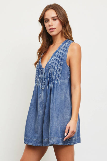 DENIM ROMPER