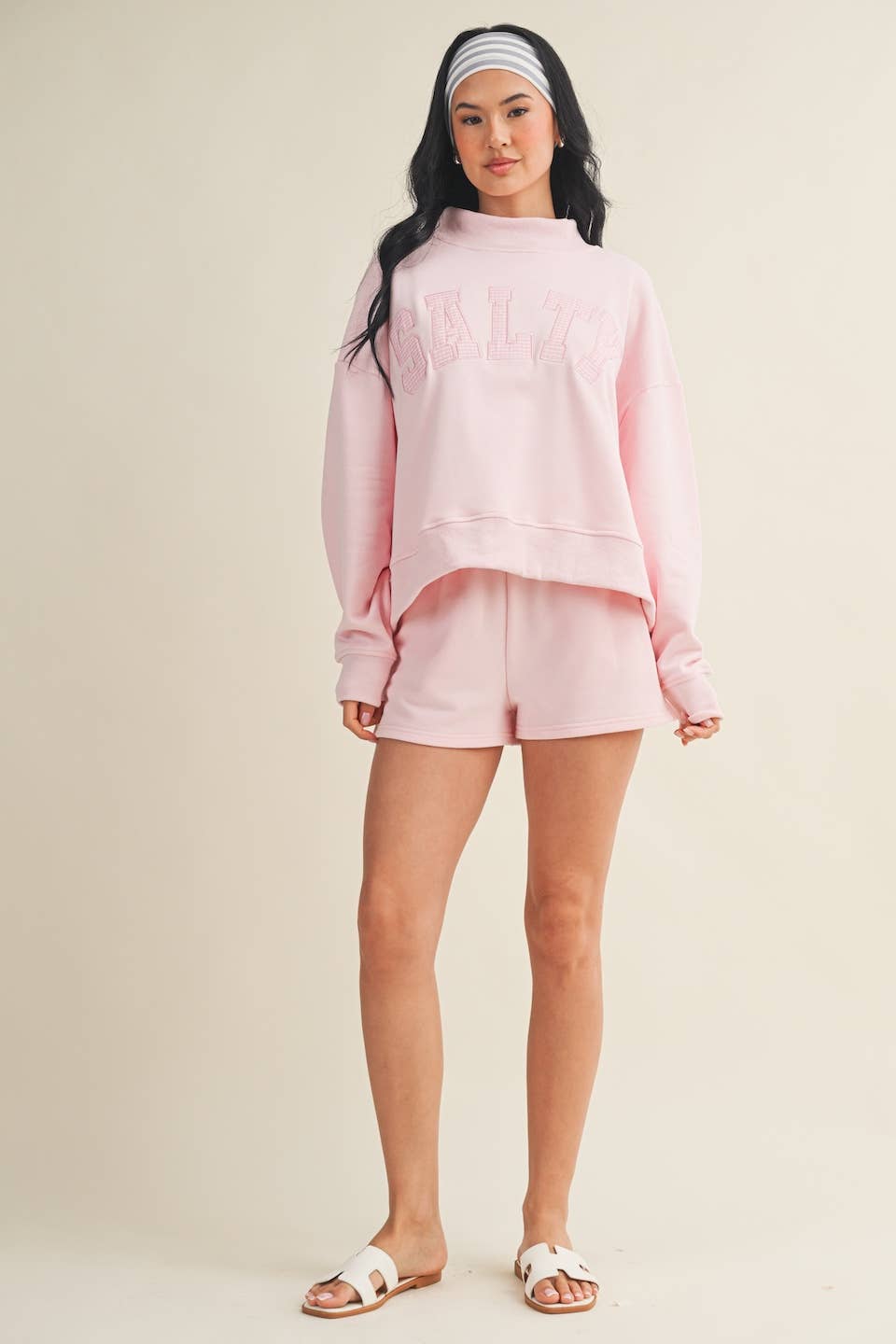 Salty Oversized Mock Neck Sweatshirt