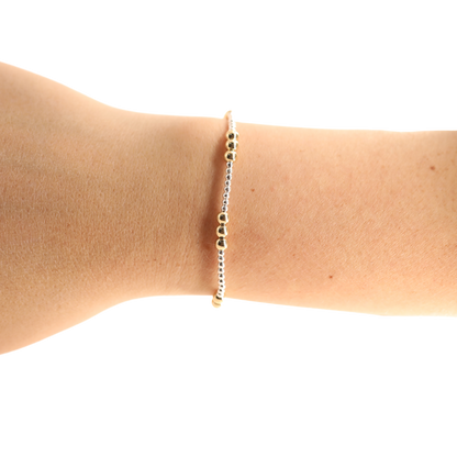 ILY Bracelet in Silver with Gold