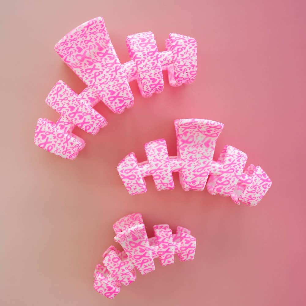 Classic | Breast Cancer Awareness | Large | Claw Clip