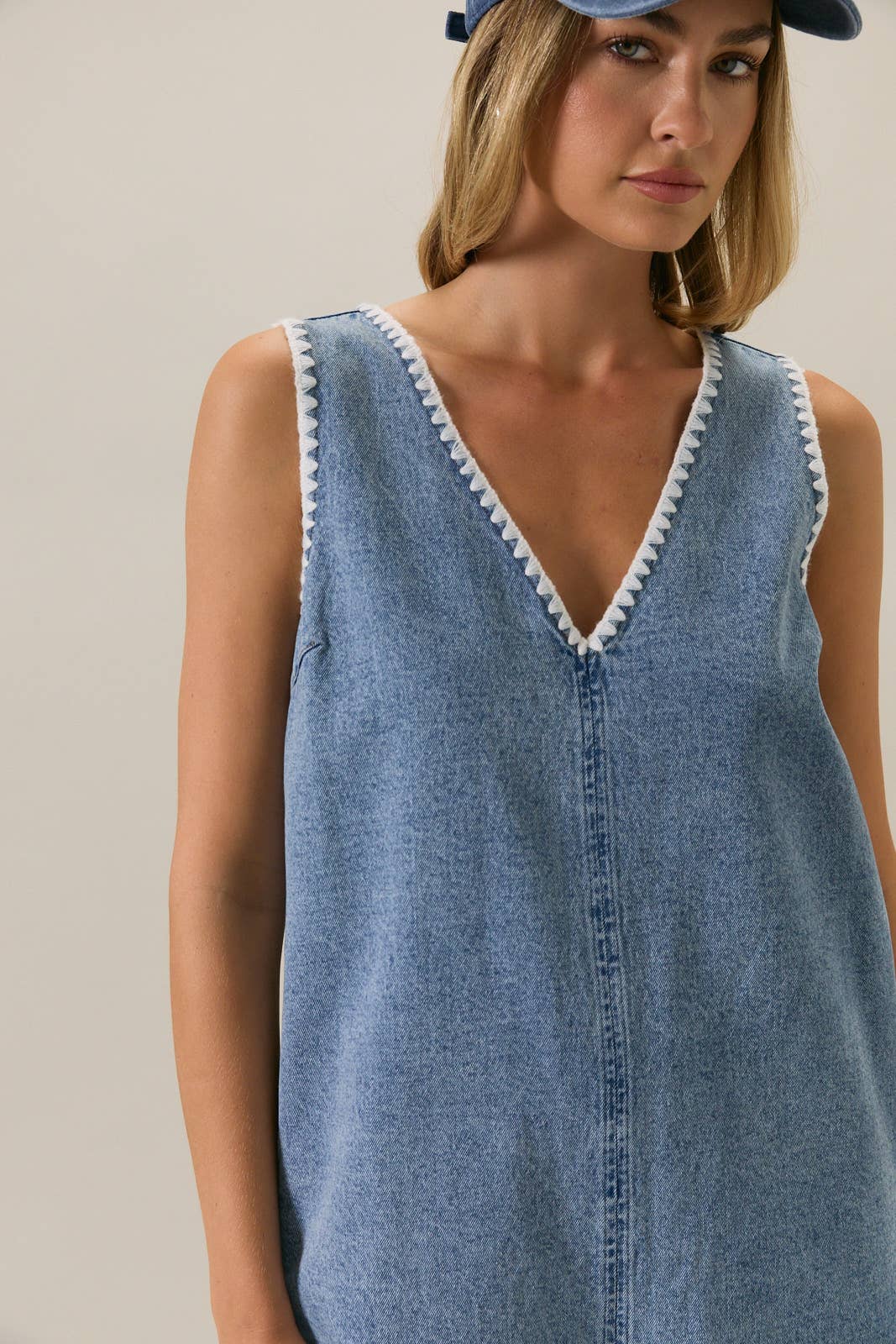 BRIAR DENIM ROMPER