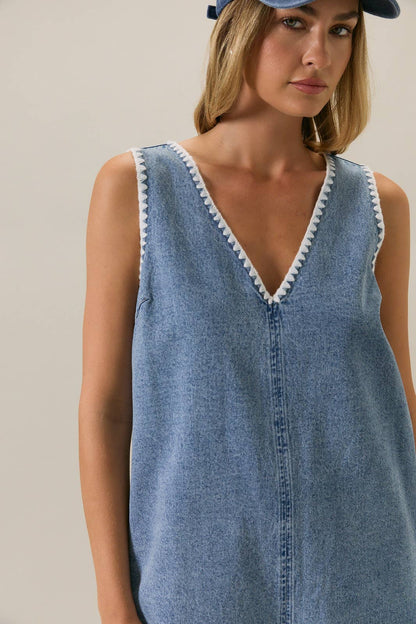 BRIAR DENIM ROMPER