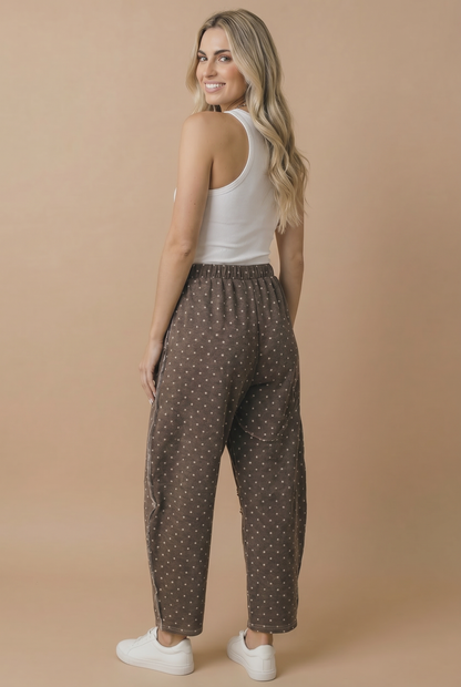 Plus - Kim Polka Dot Barrel Pants