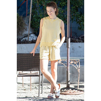 MINERAL WASHED SLEEVELESS PULLOVER