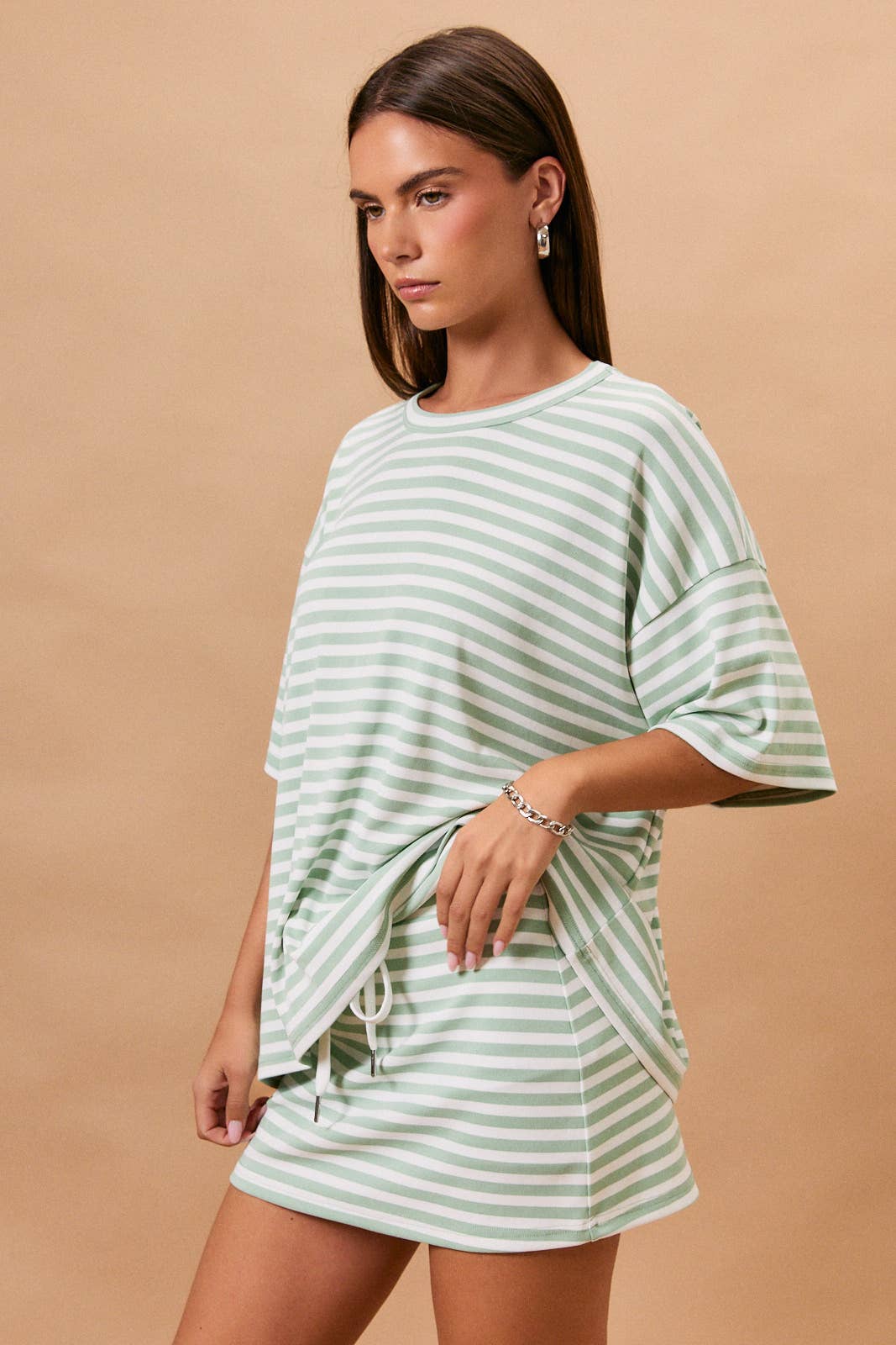 Madison OVERSIZED STRIPE T-SHIRT
