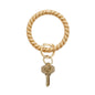Silicone Big O® Key Ring - Solid Gold Rush Braided