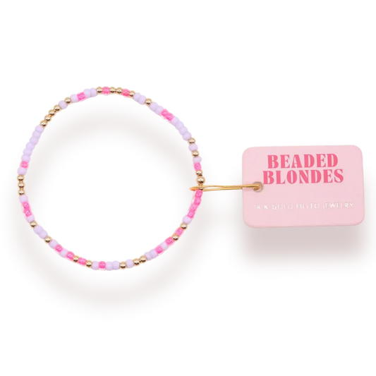 Hot Pink & Lilac Sprinkle Bracelet