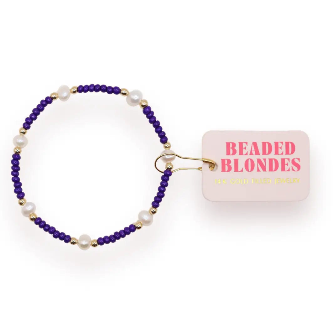 DARK PURPLE PEARL BRACELET