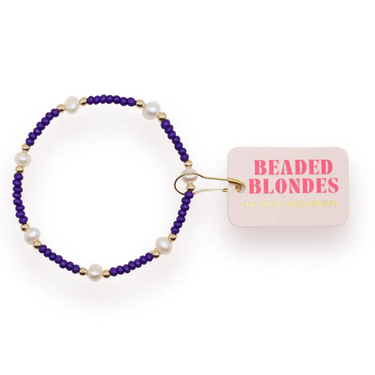 DARK PURPLE PEARL BRACELET