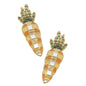 Carrot Enamel Stud Earrings