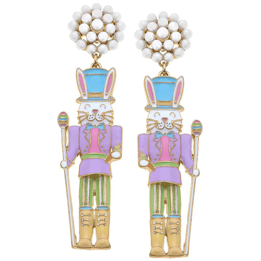 Easter Nutcracker Bunny Earrings