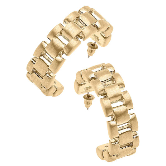 Carter Watchband Hoop Earrings