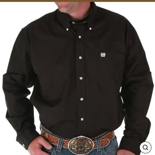 Black Cinch Button Down