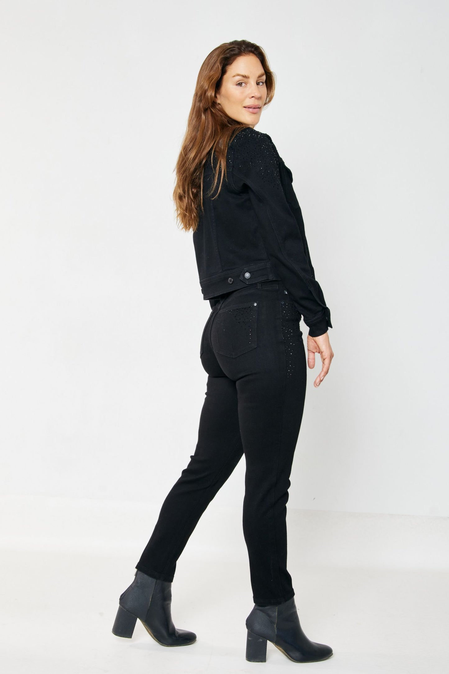 Kelsey Rhinestone Slim Cut Jeans