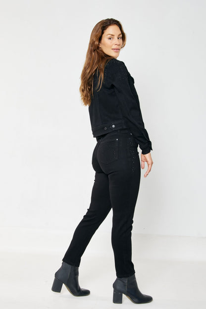 Kelsey Rhinestone Slim Cut Jeans