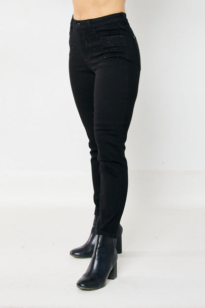 Kelsey Rhinestone Slim Cut Jeans