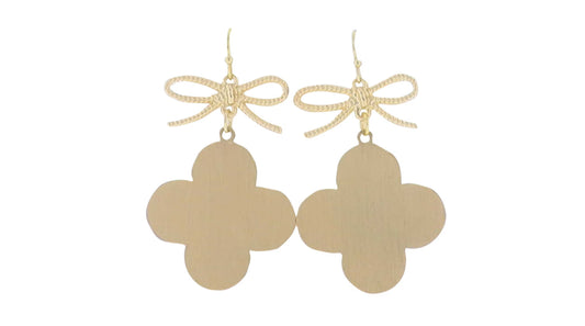 Gold Bow Earrings
