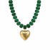 Resin Heart Necklace- Green