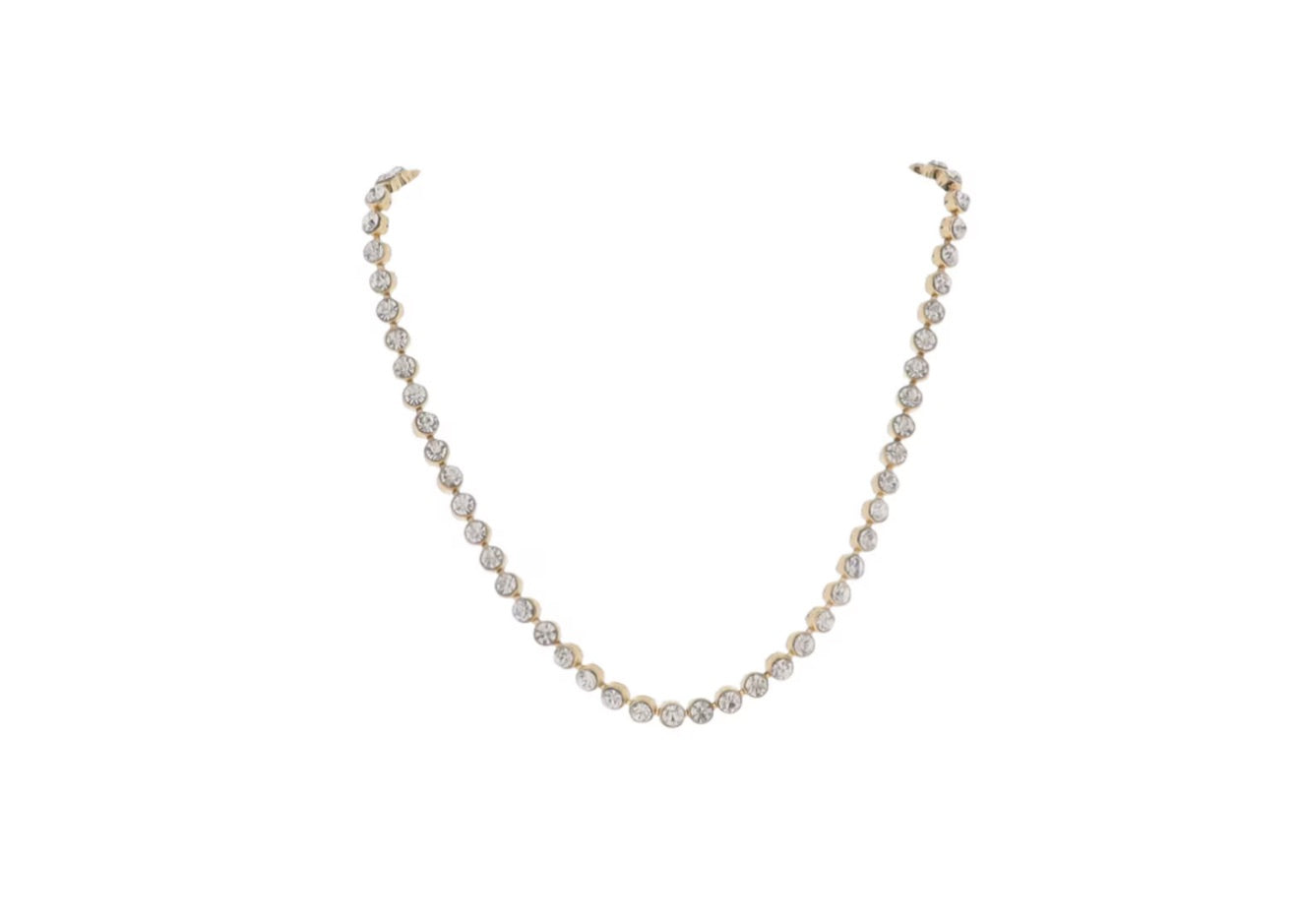 Gold Chain Necklace with Crystals