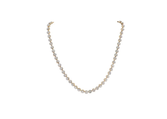 Gold Chain Necklace with Crystals