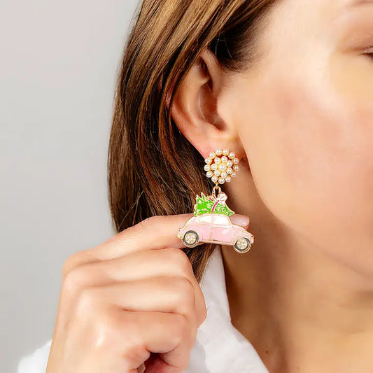 Volkswagon Christmas Earrings