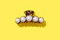 Claw Hair Clip - Large - Brown + Black Tortoise w/ Pearls
