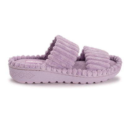 MUK LUKS Women's Ribbed Terry Slide Comfort Contour Slipper