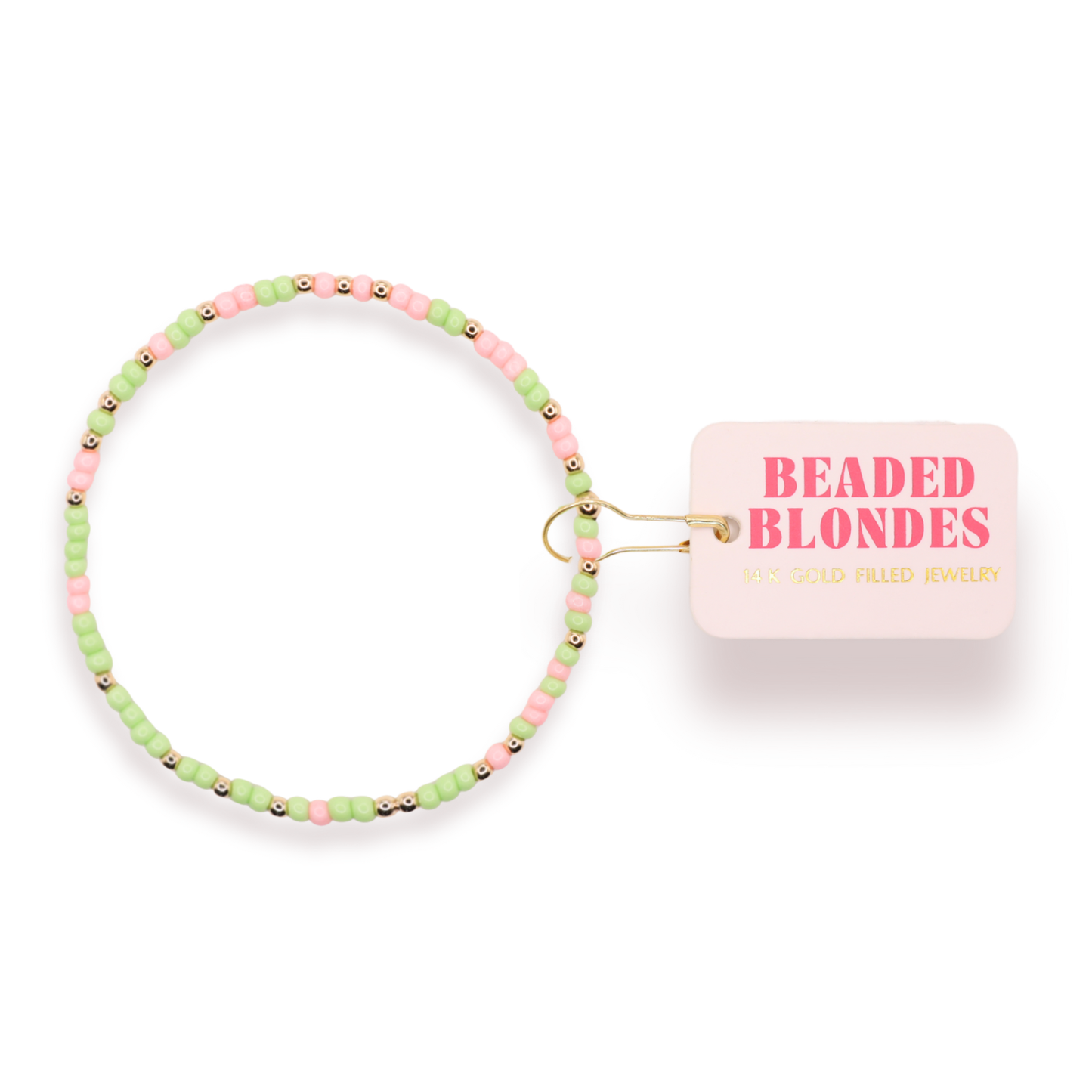 Light Pink and Light Green Sprinkle Bracelet