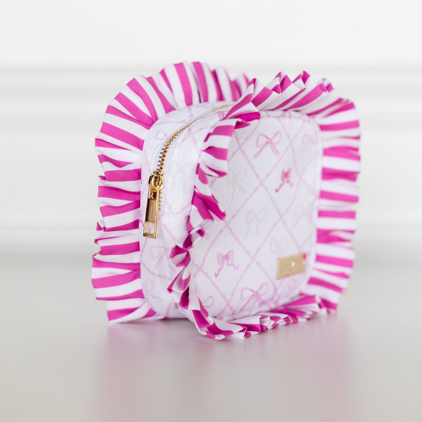 Goldie Girl Bows Ruffled Nylon Tech Organizer