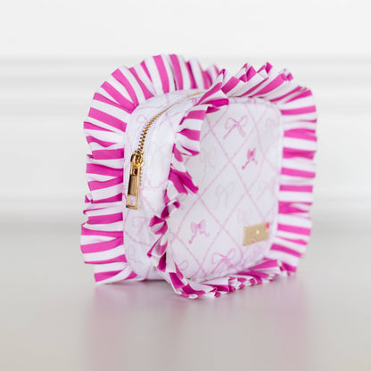 Goldie Girl Bows Ruffled Nylon Tech Organizer