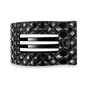 Flat Rectangle Hair Clip | Large | Jet Black Quilted