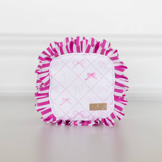 Goldie Girl Bows Ruffled Nylon Tech Organizer