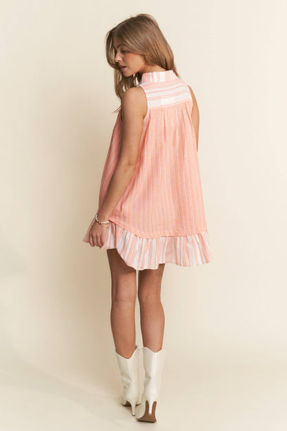 Anastasia Striped Mini Dress
