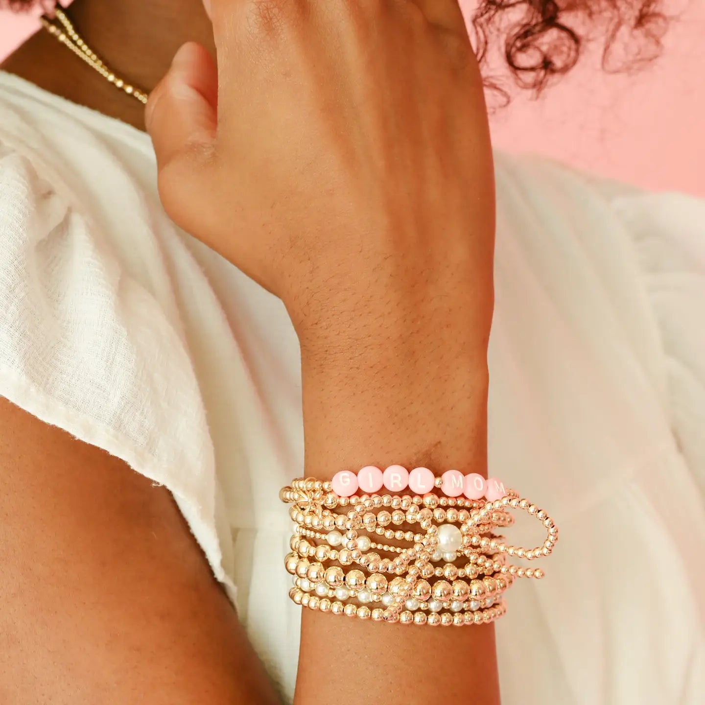 Girl Mom Charm Bracelet