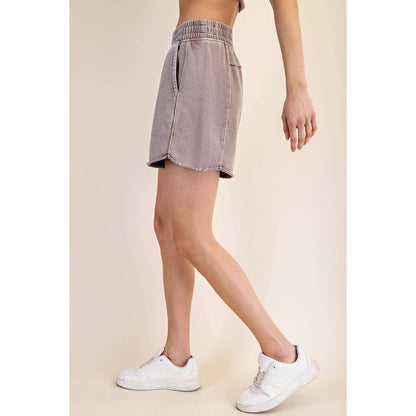 MINERAL WASHED TERRY SHORT