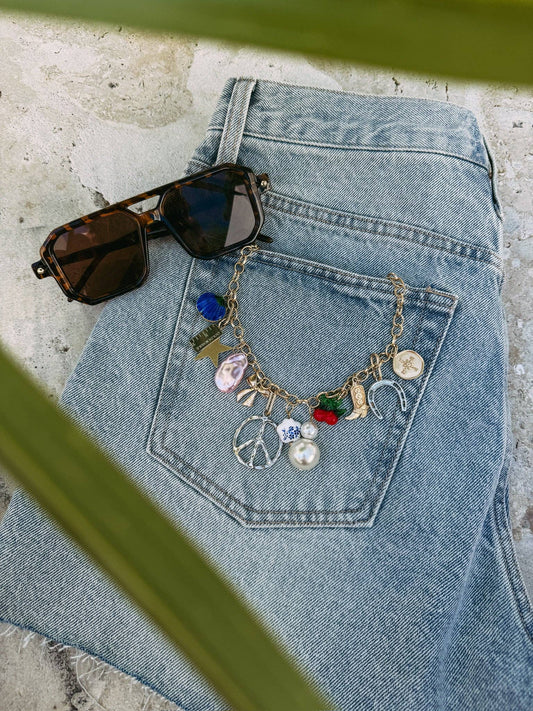 Golden rule charm necklace