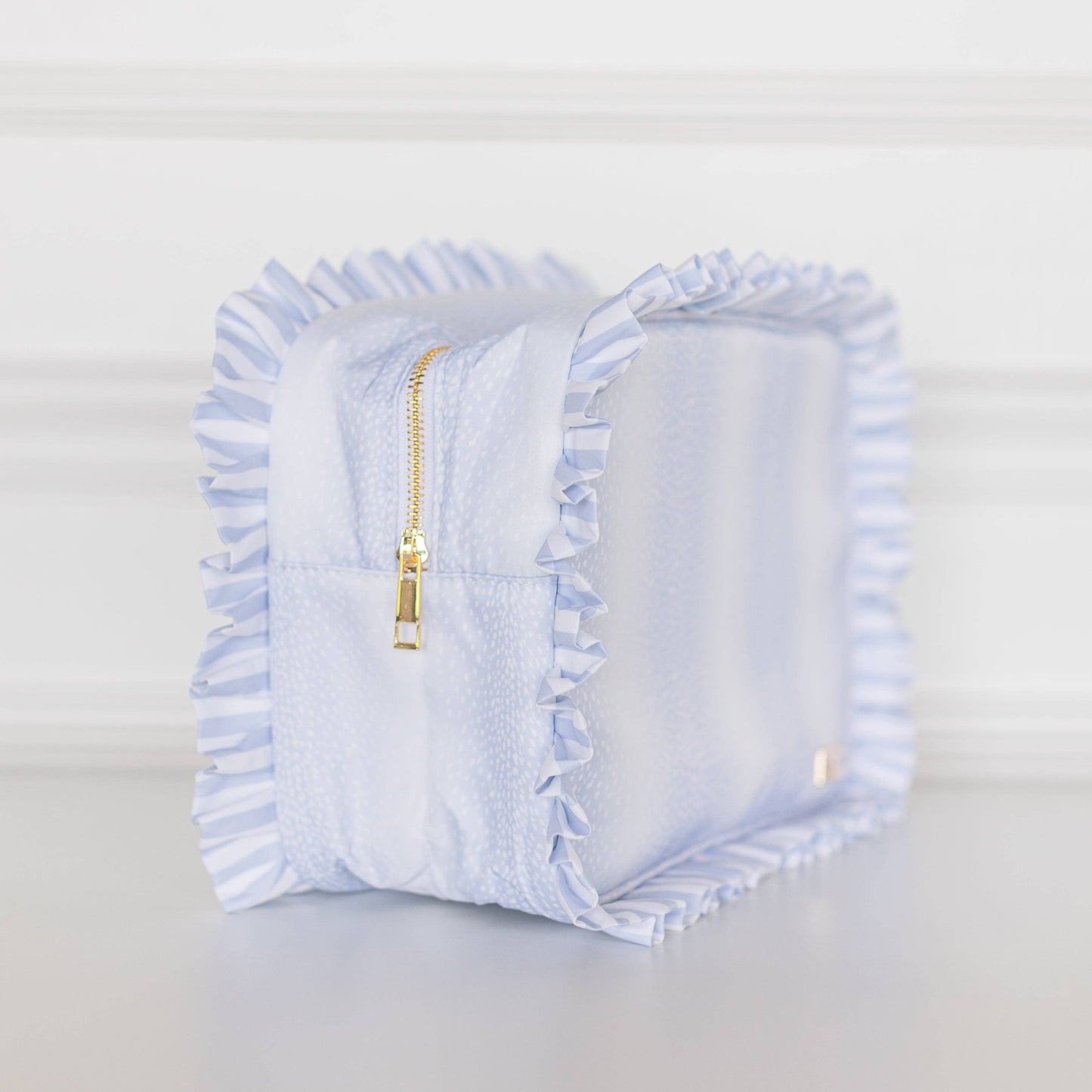 Blue Fawn Ruffled Nylon XL Pouch