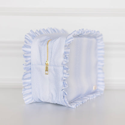 Blue Fawn Ruffled Nylon XL Pouch