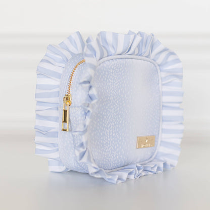Blue Fawn Ruffled Nylon Tech Organizer