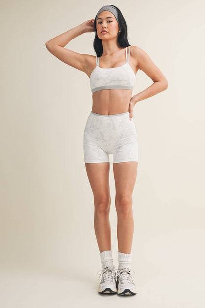 Camo Print Double Layered Sports Bra